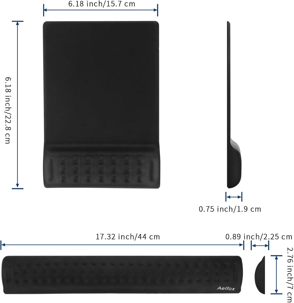 Memory Foam Keyboard Wrist Rest&Gaming Mouse Pad with Wrist Support, Ergonomic Wrist Pad for Office, Home Office, Laptop, Desktop Computer, Gaming Keyboard