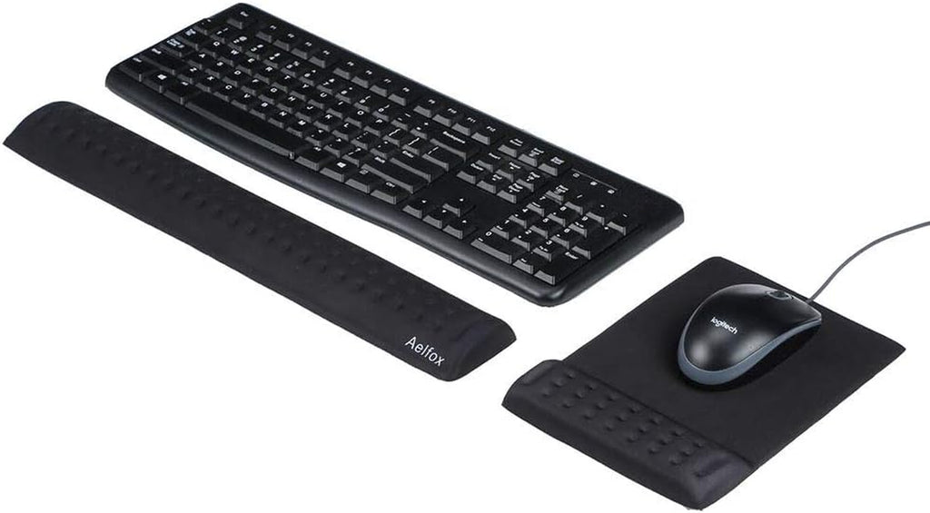 Memory Foam Keyboard Wrist Rest&Gaming Mouse Pad with Wrist Support, Ergonomic Wrist Pad for Office, Home Office, Laptop, Desktop Computer, Gaming Keyboard